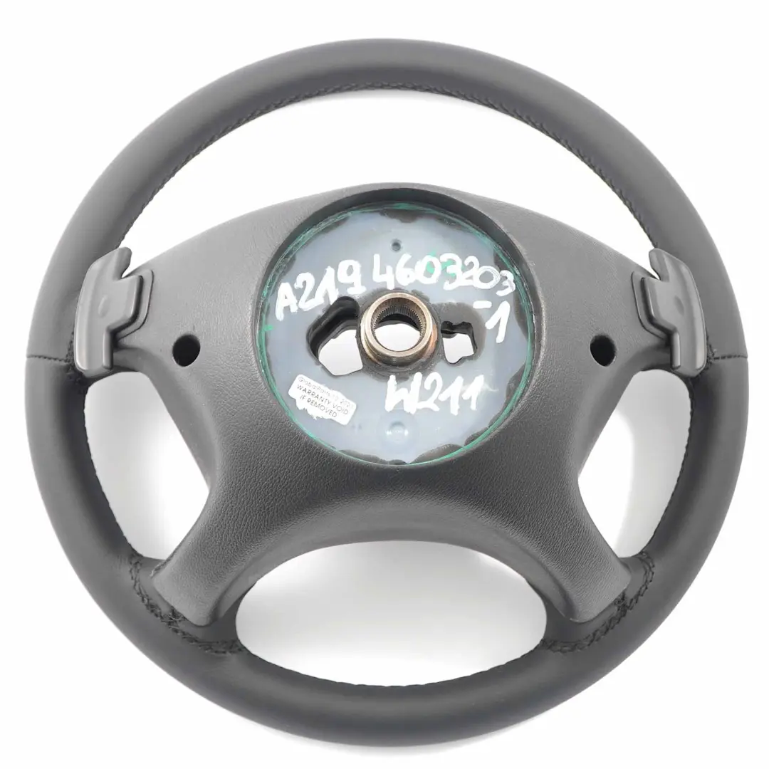 Mercedes W211 NEW Black Leather Steering Wheel Paddle Shift A2194603203 - SKU A2194603203-1 - Part number A2194608203
