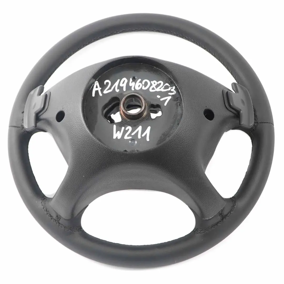 NUOVO Volante in Pelle Nera Palette Cambio per Mercedes W211 con numero di parte A2194608203 Mercedes W211 NUOVO Volante in Pelle Nera Palette Cambio - SKU A2194608203-1 - Numero di parte A2194608203