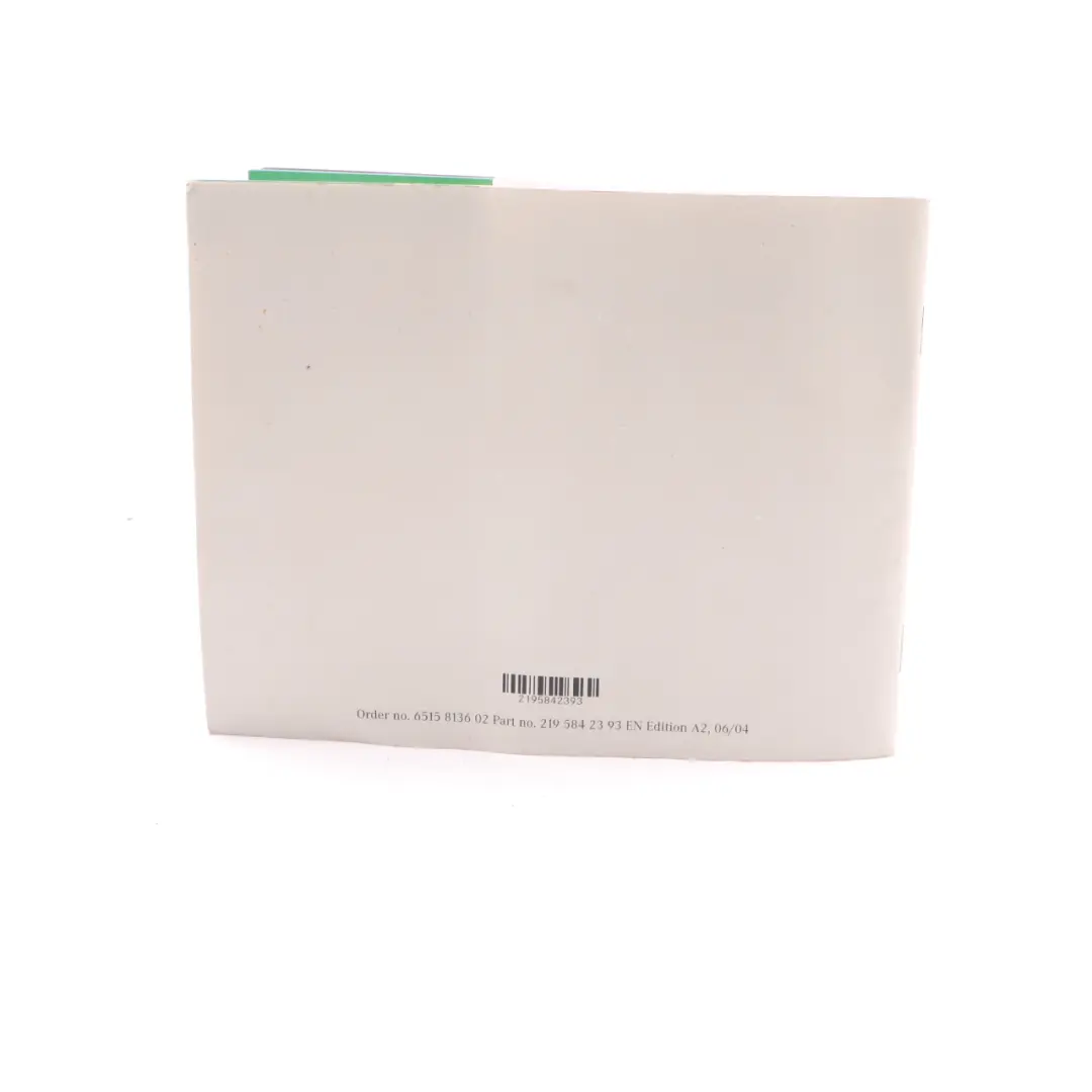 Service Booklet Owner's Handbook to Mercedes W211 with Part number A2195842393 Mercedes W211 Service Booklet Owner's Handbook - SKU A2195842393 - Part number A2195842393