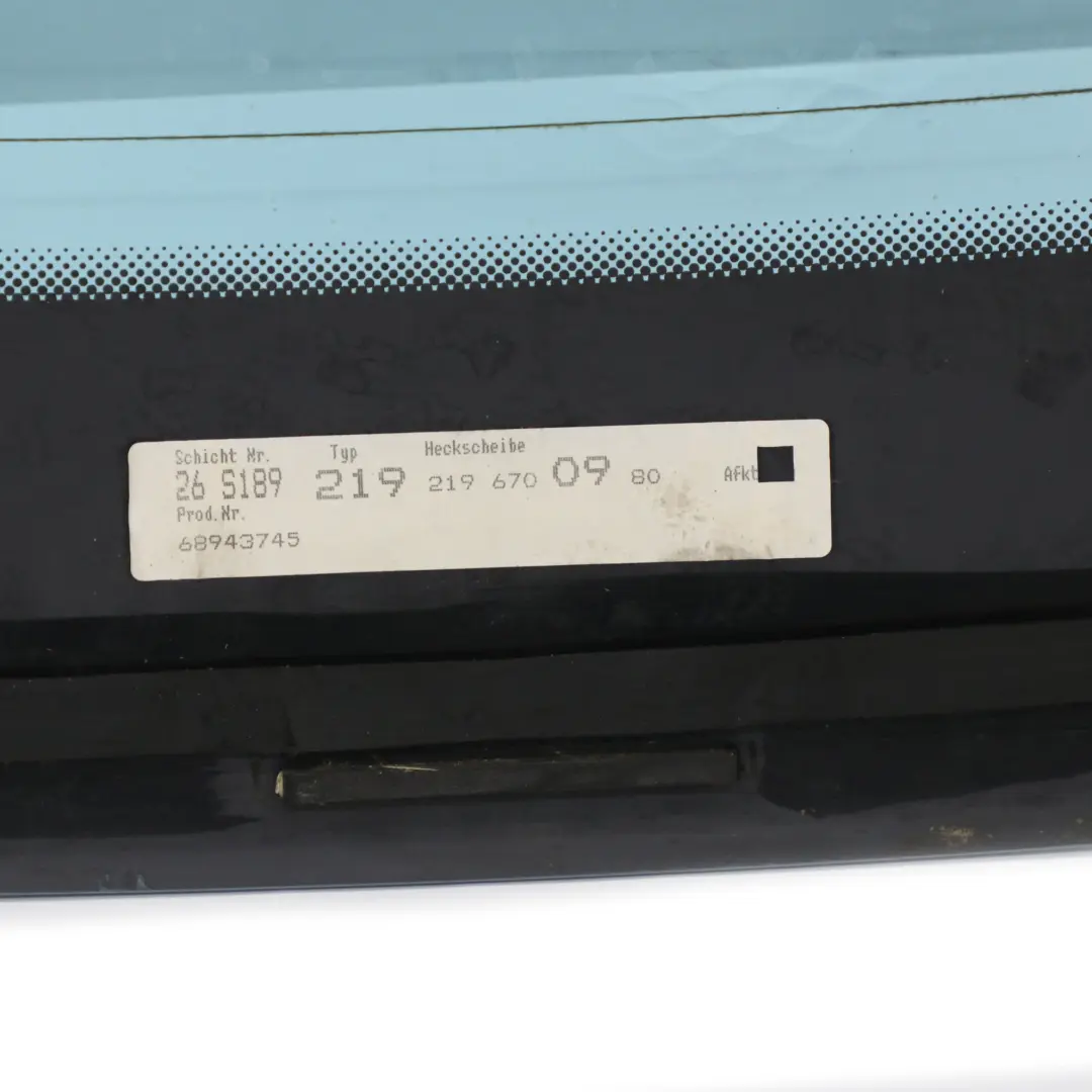 W219 Rear Window Glass AS2 Blue Heat Absorbing Glazing to Mercedes CLS with Part number A2196700980 Mercedes CLS W219 Rear Window Glass AS2 Blue Heat Absorbing Glazing - SKU A2196700980 - Part number A2196700980