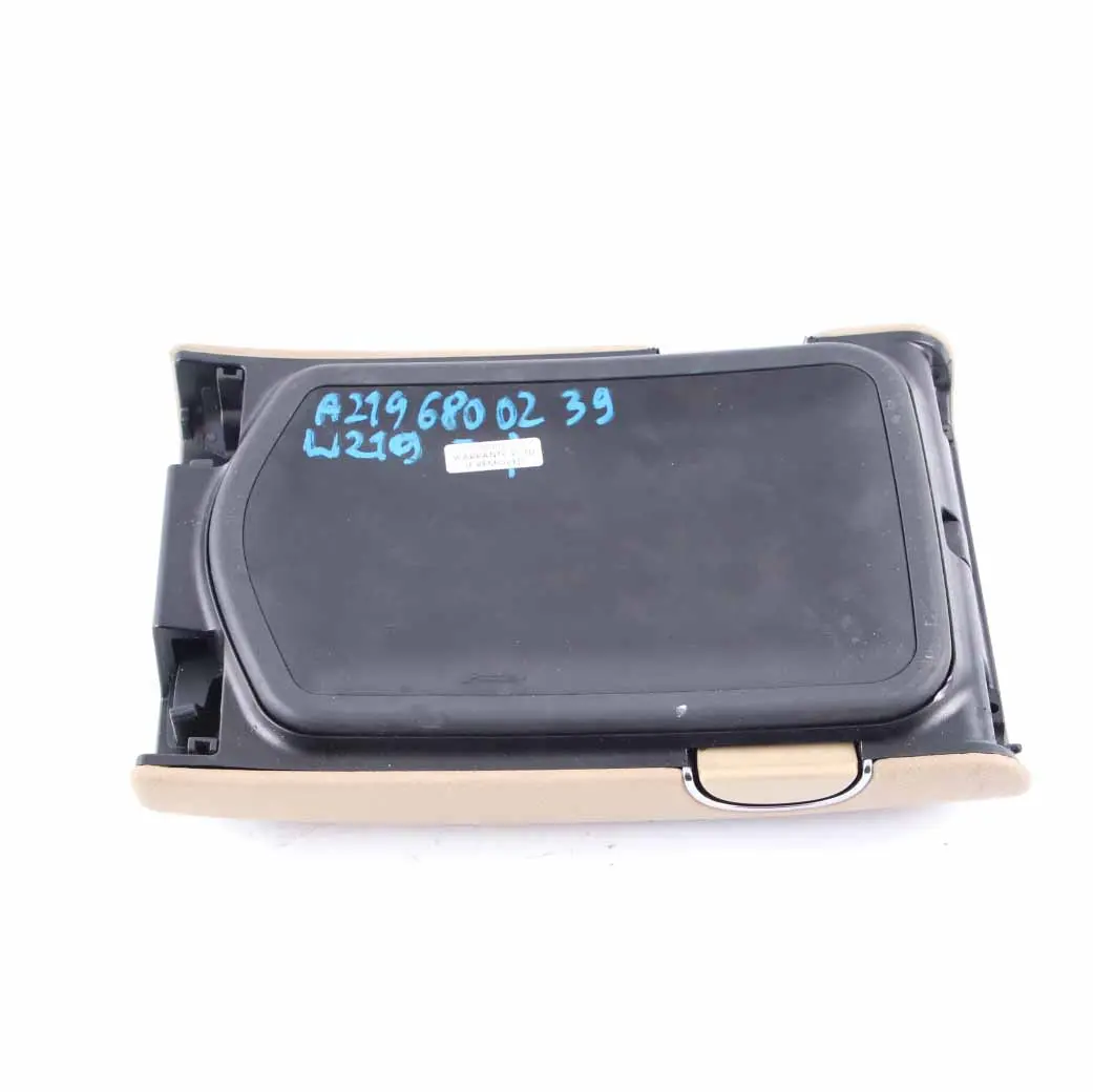 W219 Armrest Front Cover Centre Console Leather Beige to Mercedes CLS with Part number A2196800239 Mercedes CLS W219 Armrest Front Cover Centre Console Leather Beige - SKU A2196800239 - Part number A2196800239