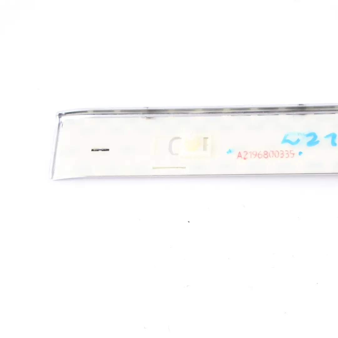 Door Sill Mercedes W211 CLS W219 Trim Entrance Cover Rear Left to with Part number A2196800335 Door Sill Mercedes W211 CLS W219 Trim Entrance Cover Rear Left - SKU A2196800335 - Part number A2196800335