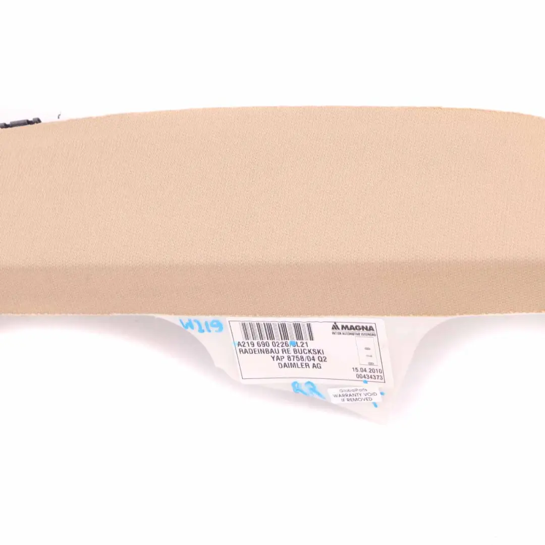 W219 Cover Column Trim Pillar Beige Rear Right O/S to Mercedes CLS with Part number A2196900226 Mercedes CLS W219 Cover Column Trim Pillar Beige Rear Right O/S - SKU A2196900226 - Part number A2196900226