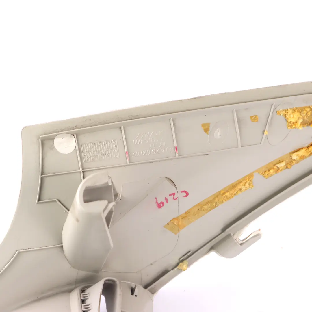 C-Pillar Trim Panel Left N/S Column Cover Grey to Mercedes CLS C219 with Part number A2196901725 Mercedes CLS C219 C-Pillar Trim Panel Left N/S Column Cover Grey - SKU A2196901725 - Part number A2196901725