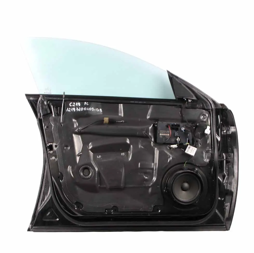 W219 CLS Door Front Left N/S Obsidian Black Metallic - 197 to Mercedes with Part number A2197200105 Mercedes W219 CLS Door Front Left N/S Obsidian Black Metallic - 197 - SKU A2197200105-OB - Part number A2197200105