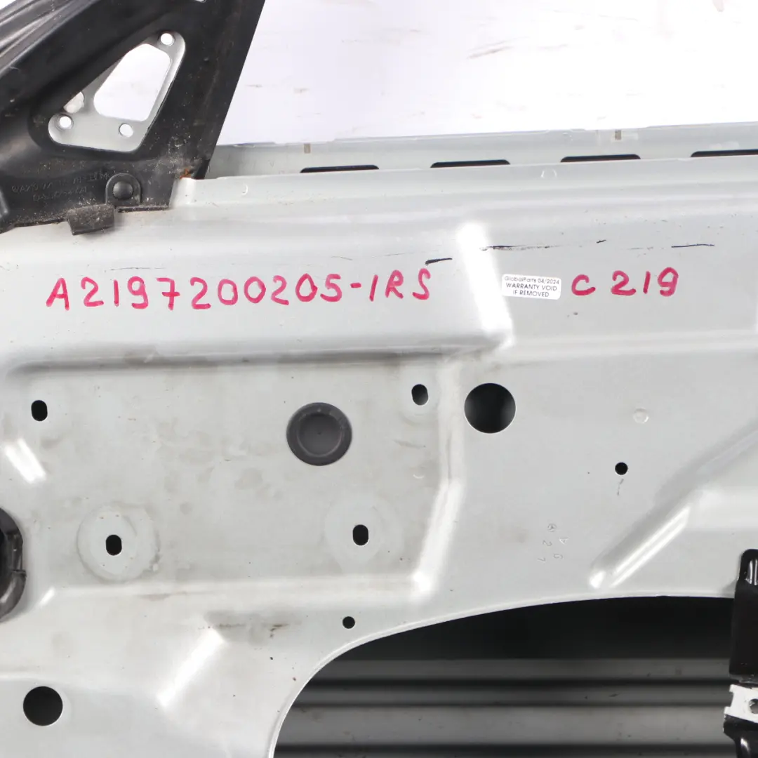 W219 CLS Door Front Right O/S Iridium Silver Metallic - 775 to Mercedes with Part number A2197200205 Mercedes W219 CLS Door Front Right O/S Iridium Silver Metallic - 775 - SKU A2197200205-IRS - Part number A2197200205