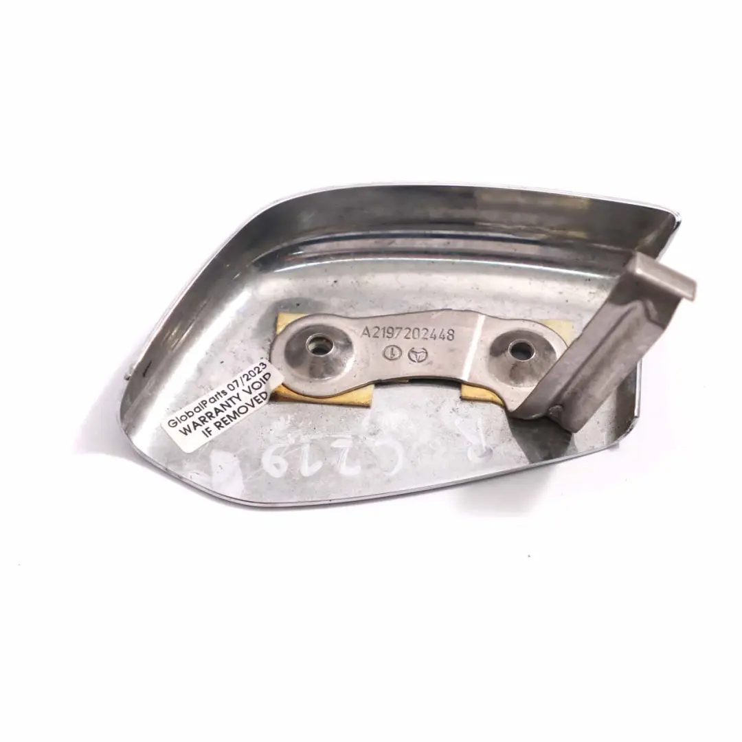 Door Trim anteriore destro Pannello copertura cromato per Mercedes C219 con numero di parte A2197202448 Mercedes C219 Door Trim anteriore destro Pannello copertura cromato - SKU A2197202448 - Numero di parte A2197202448