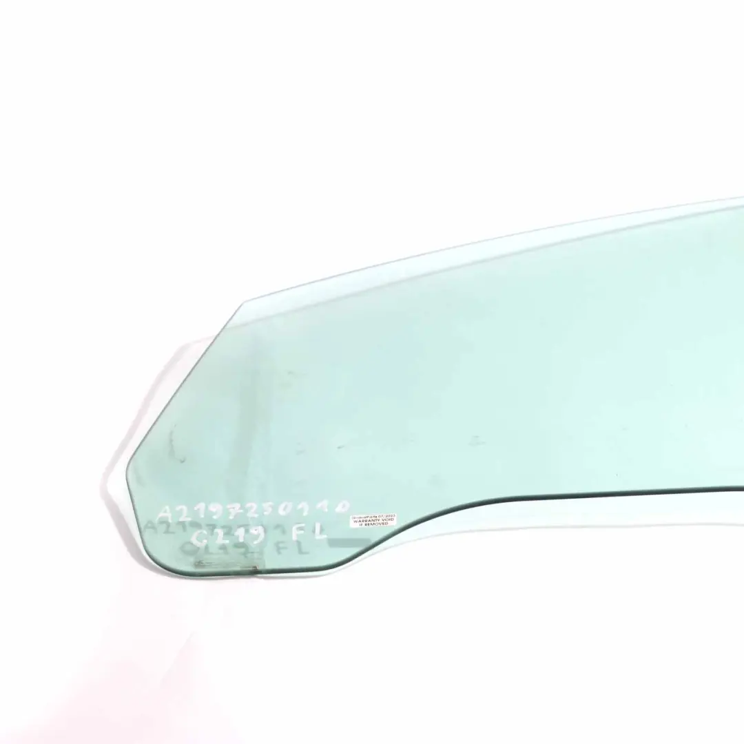 Side Window Front Left Door N/S Glass Glazing AS2 to Mercedes C219 with Part number A2197250110 Mercedes C219 Side Window Front Left Door N/S Glass Glazing AS2 - SKU A2197250110 - Part number A2197250110