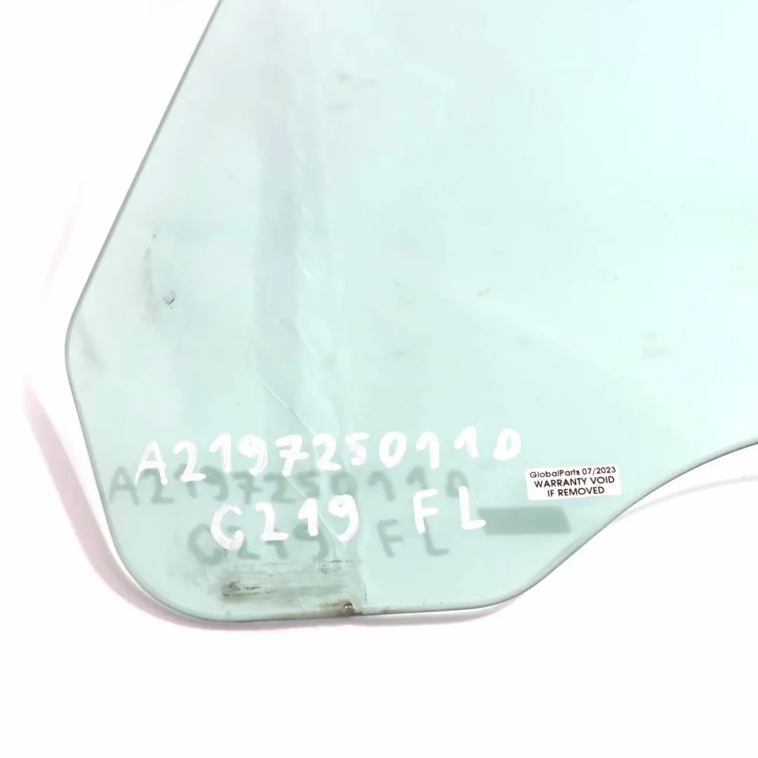 Mercedes C219 Fenêtre Latérale Avant Porte Gauche Vitrage AS2 - SKU A2197250110 - Numéro de pièce A2197250110