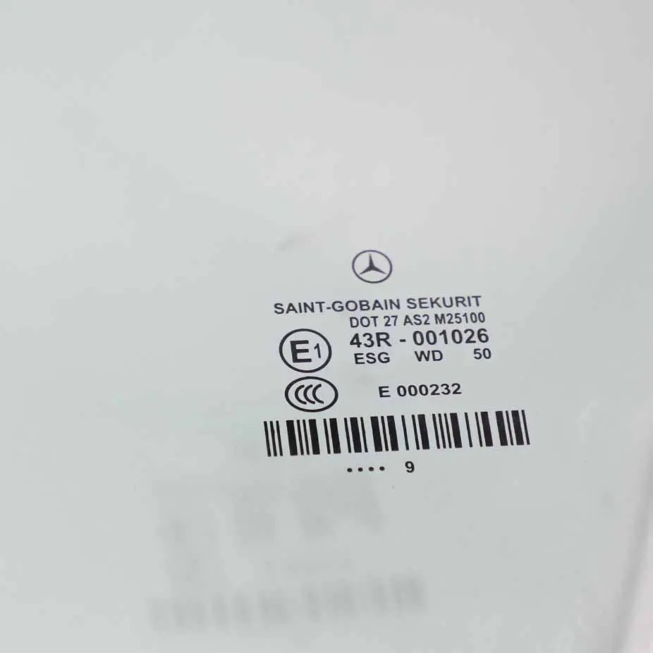 Mercedes C219 Finestrino laterale anteriore sinistro porta vetro AS2 - SKU A2197250110 - Numero di parte A2197250110