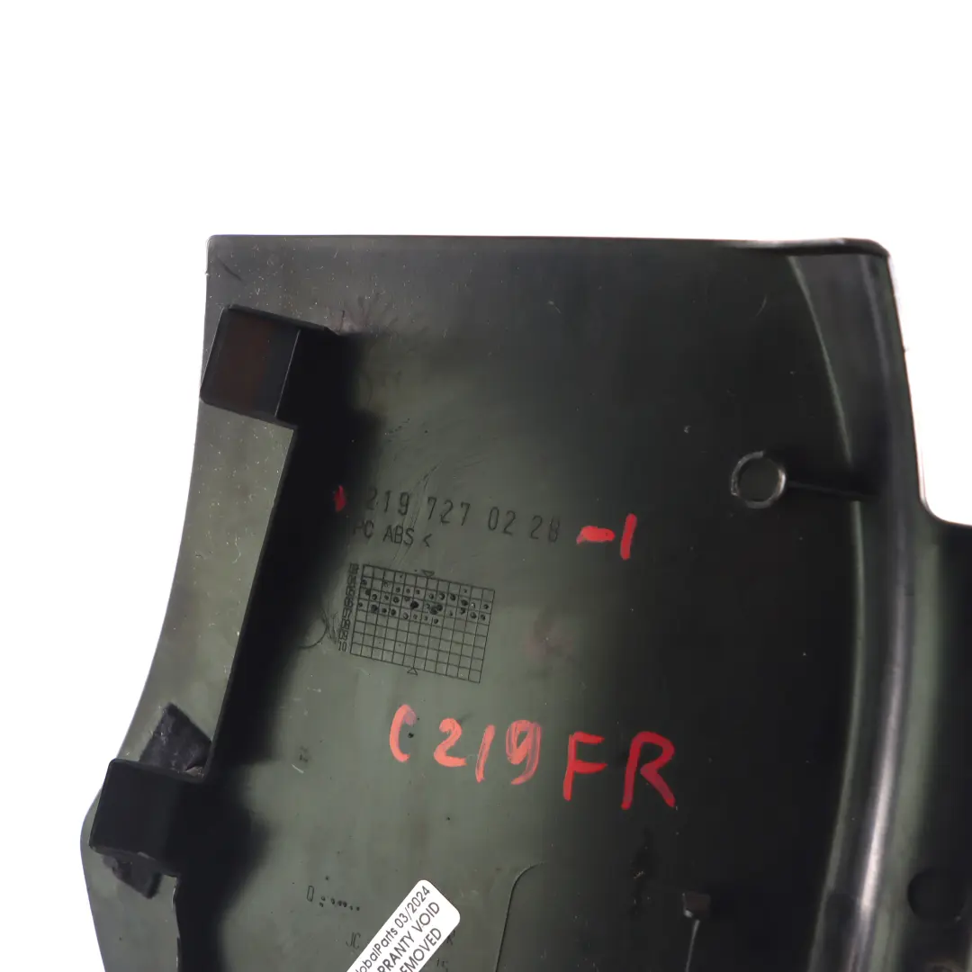 W219 Türverkleidung vorne rechts Abdeckung Schwarz für Mercedes CLS mit Teilenummer A2197270228 Mercedes CLS W219 Türverkleidung vorne rechts Abdeckung Schwarz - SKU A2197270228-1 - Teilenummer A2197270228