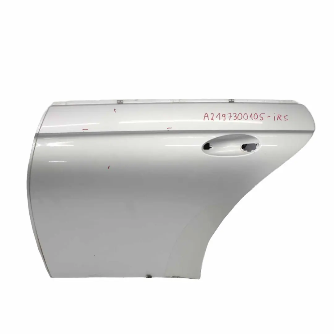 W219 CLS Door Rear Left N/S Iridium Silver Metallic - 775 to Mercedes with Part number A2197200105 Mercedes W219 CLS Door Rear Left N/S Iridium Silver Metallic - 775 - SKU A2197300105-IRS - Part number A2197200105