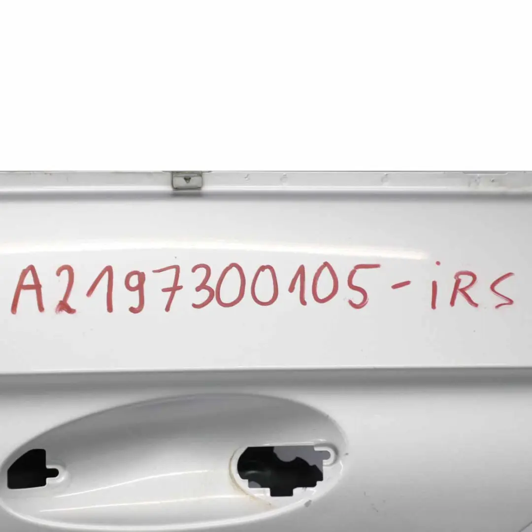 W219 CLS Door Rear Left N/S Iridium Silver Metallic - 775 to Mercedes with Part number A2197200105 Mercedes W219 CLS Door Rear Left N/S Iridium Silver Metallic - 775 - SKU A2197300105-IRS - Part number A2197200105