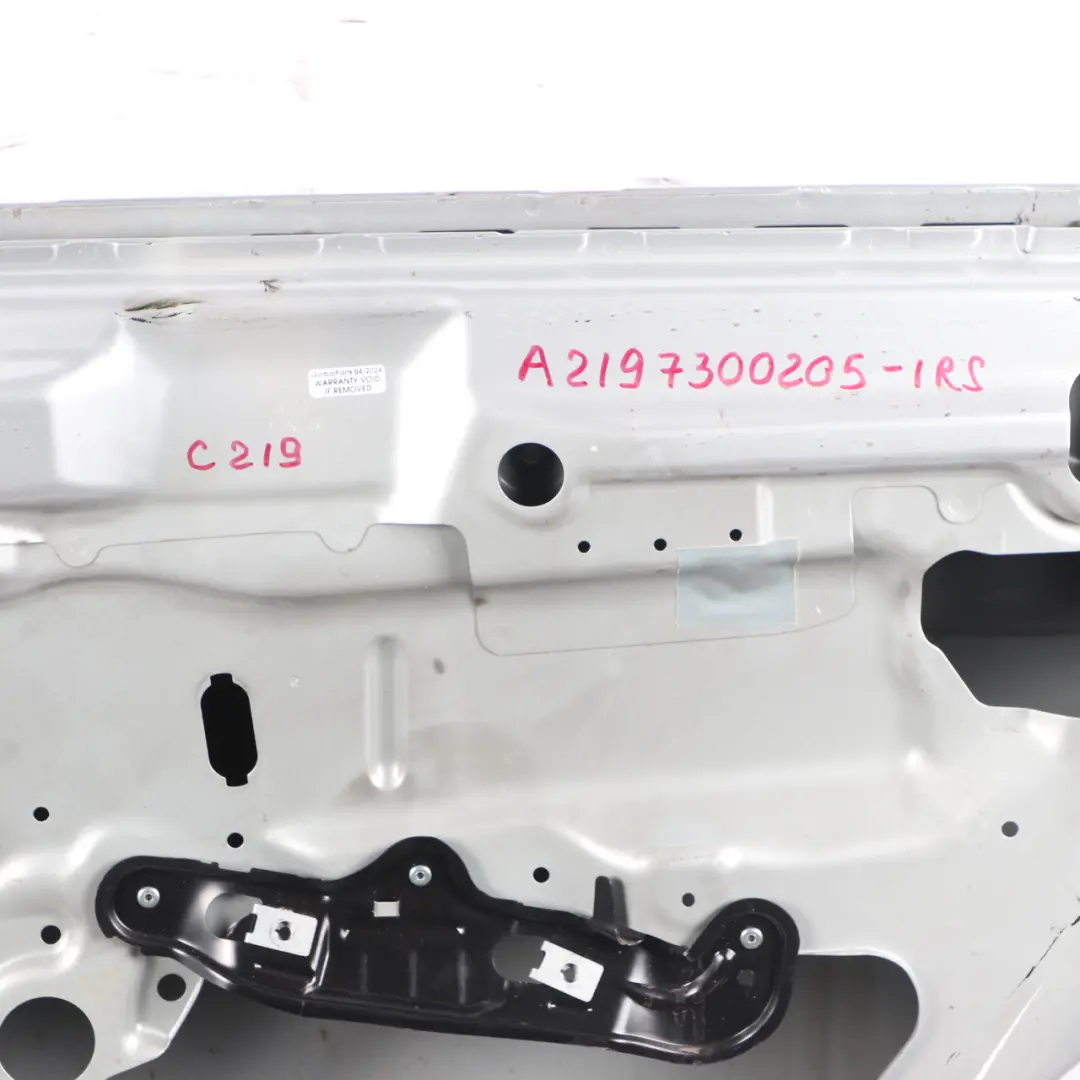 W219 CLS Door Rear Right O/S Iridium Silver Metallic - 775 to Mercedes with Part number A2197300205 Mercedes W219 CLS Door Rear Right O/S Iridium Silver Metallic - 775 - SKU A2197300205-IRS - Part number A2197300205