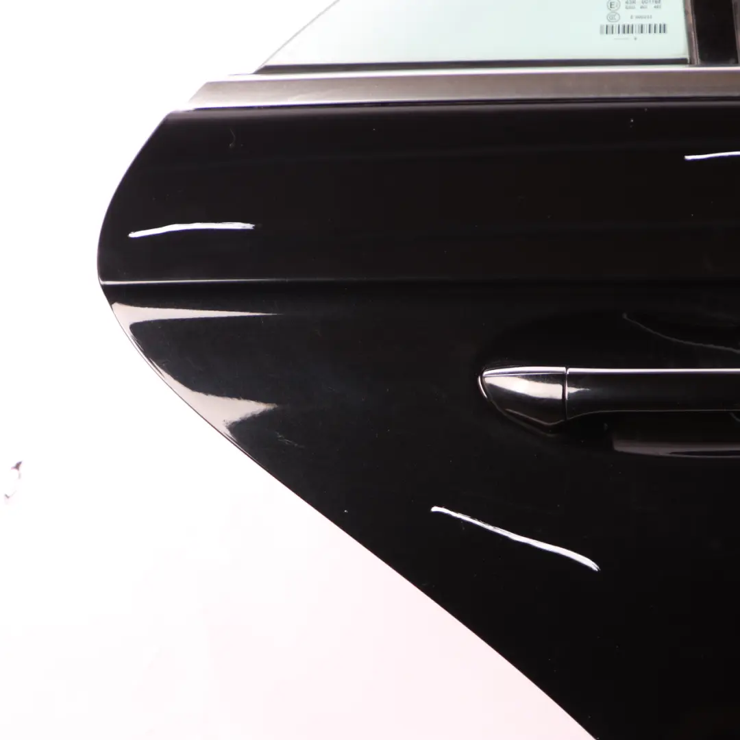 W219 CLS Door Rear Right O/S Obsidian Black Metallic - 197 to Mercedes with Part number A2197200105 Mercedes W219 CLS Door Rear Right O/S Obsidian Black Metallic - 197 - SKU A2197300205-OB - Part number A2197200105