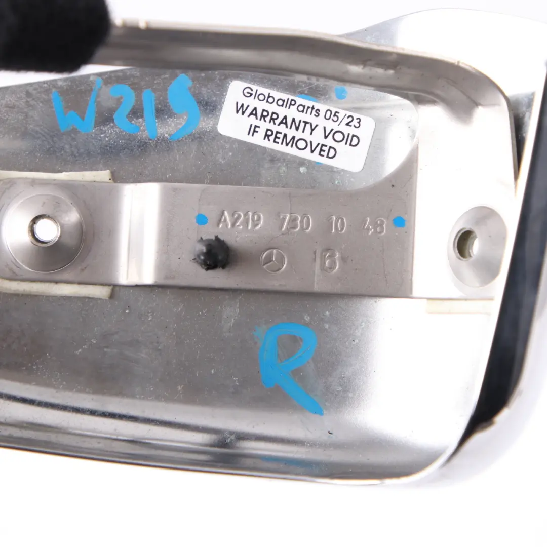 W219 Door Card Trim Cover Edge Rear Right O/S Chrome to Mercedes CLS with Part number A2197301048 Mercedes CLS W219 Door Card Trim Cover Edge Rear Right O/S Chrome - SKU A2197301048 - Part number A2197301048