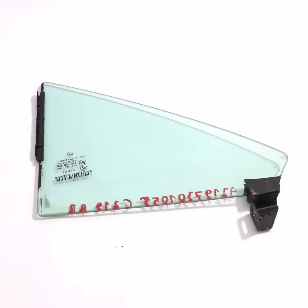 Window Glass Rear Door Right O/S Quarter Green AS2 to Mercedes C219 with Part number A2197301055 Mercedes C219 Window Glass Rear Door Right O/S Quarter Green AS2 - SKU A2197301055 - Part number A2197301055