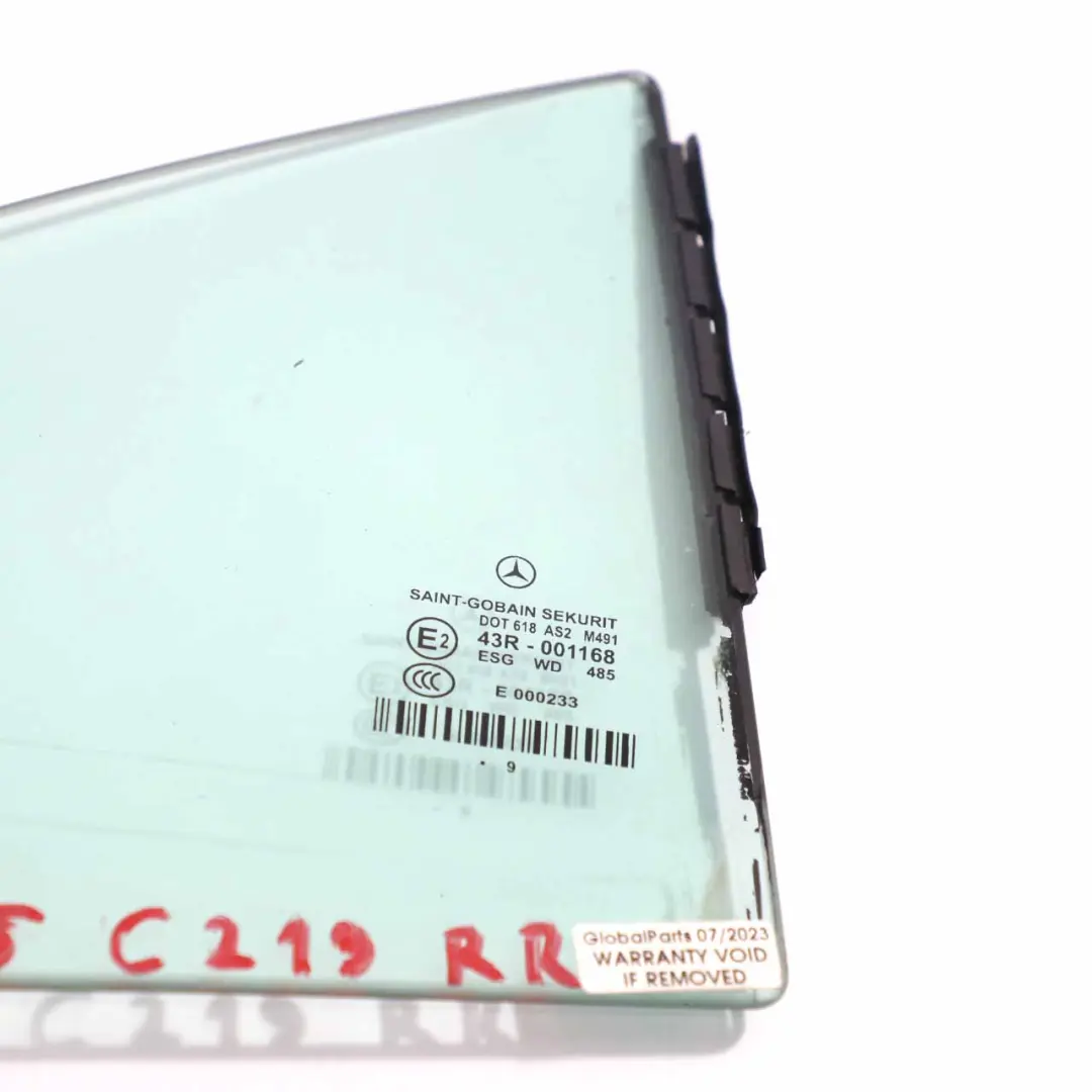 Mercedes C219 Szyba Drzwi Tył Prawa - SKU A2197301055 - Numer Części A2197301055