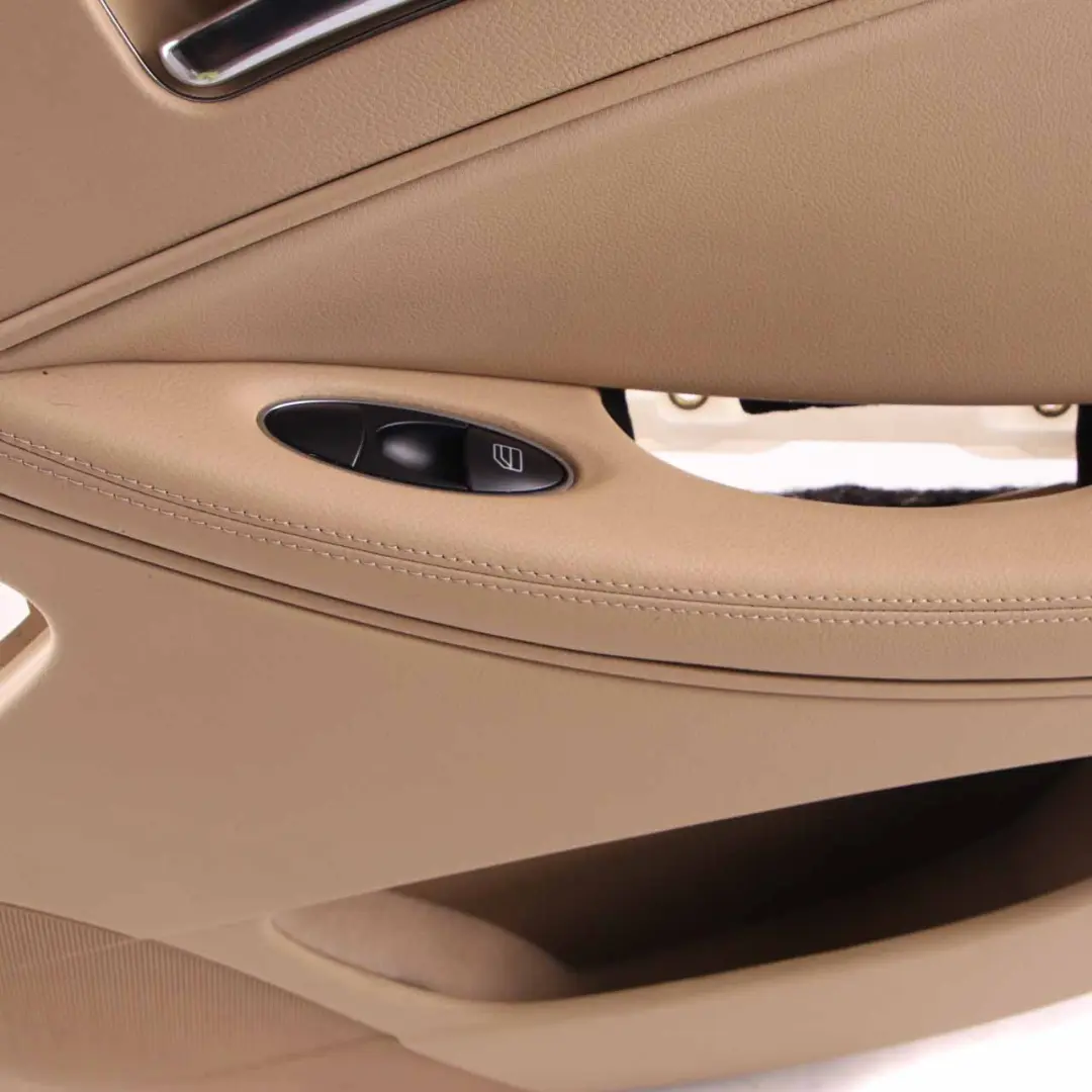 Door Card Mercedes W219 Rear Right O/S Door Trim Panel Cover Leather Brown to with Part number A2197301262 Door Card Mercedes W219 Rear Right O/S Door Trim Panel Cover Leather Brown - SKU A2197301262 - Part number A2197301262