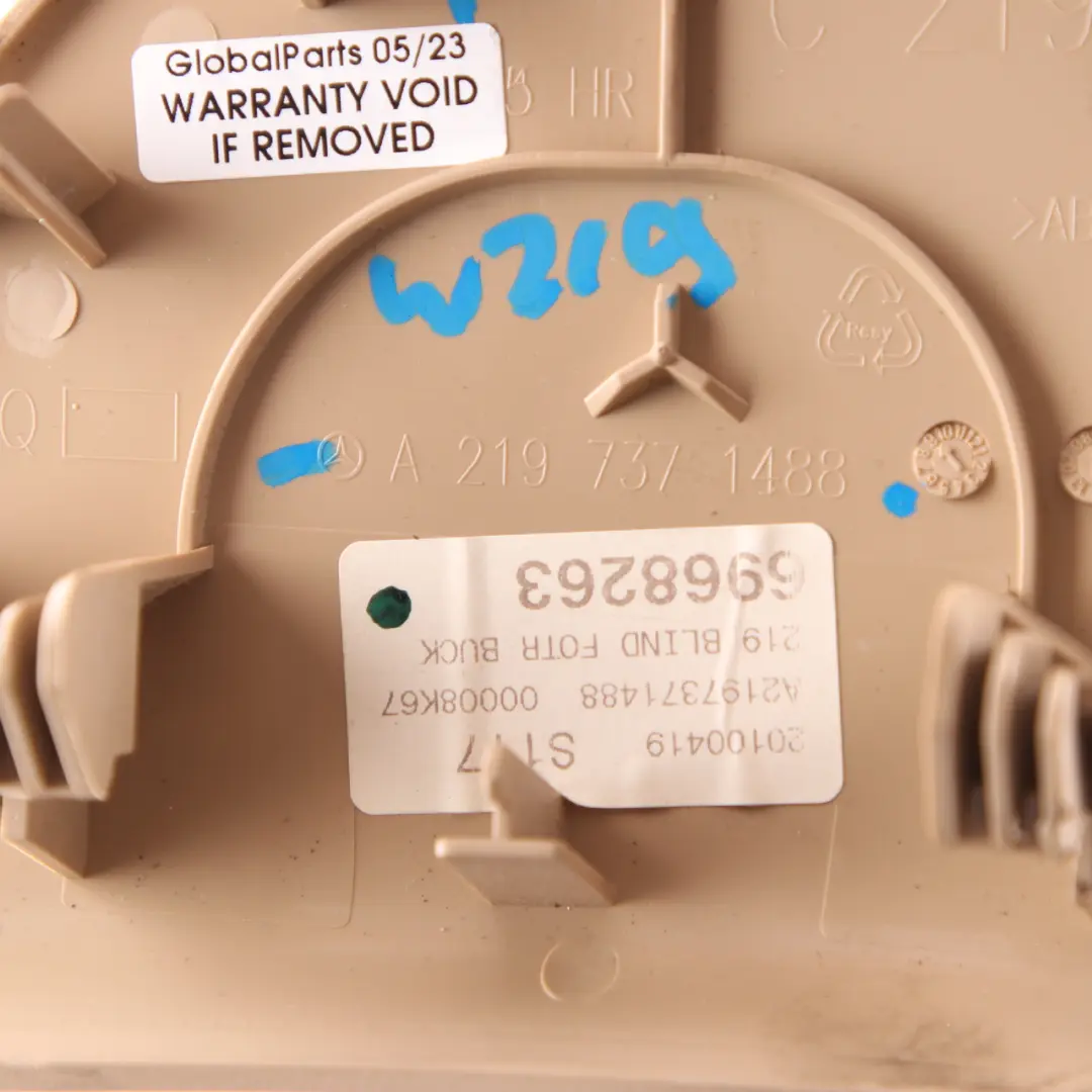 Mercedes CLS W219 Speaker Cover Door Card Trim Beige Rear Right O/S - SKU A2197371488 - Part number A2197371488