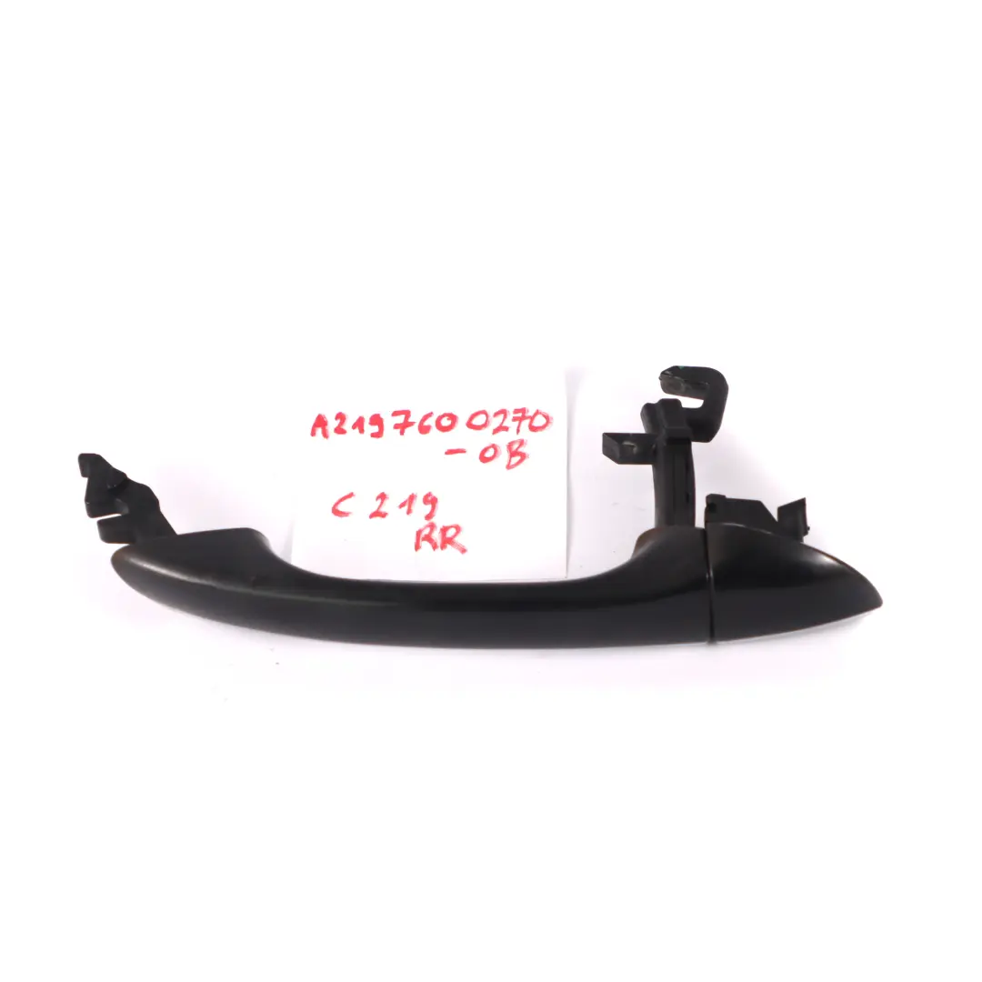 Maniglia esterna presa posteriore destra Nero Ossidiana - 197 per Mercedes CLS C219 con numero di parte A2197600270 Mercedes CLS C219 Maniglia esterna presa posteriore destra Nero Ossidiana - 197 - SKU A2197600270-OB - Numero di parte A2197600270