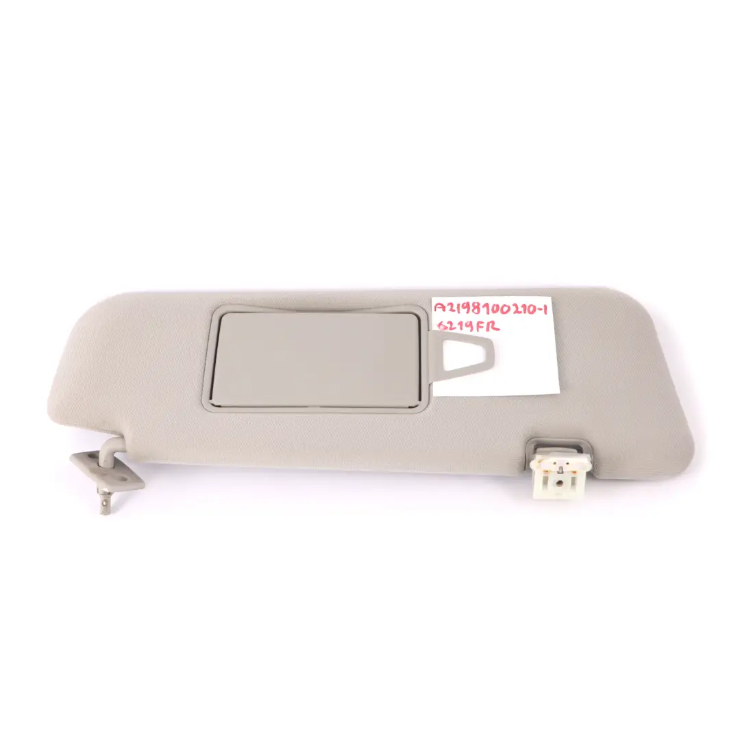 Sun Visor Cover Right O/S Panel Sunvisor Grey A2198101010 to Mercedes CLS C219 with Part number A2198100210 Mercedes CLS C219 Sun Visor Cover Right O/S Panel Sunvisor Grey A2198101010 - SKU A2198100210-1 - Part number A2198100210