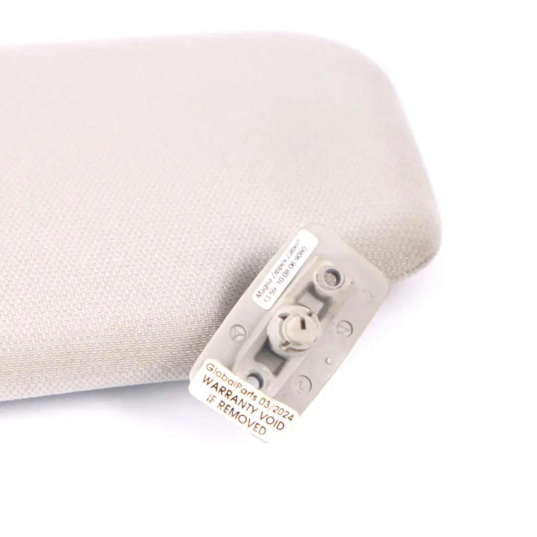 Parasol Derecho Panel Sunvisor Gris A2198101010 para Mercedes CLS C219 con número de pieza A2198100210 Mercedes CLS C219 Parasol Derecho Panel Sunvisor Gris A2198101010 - SKU A2198100210-1 - Número de pieza A2198100210