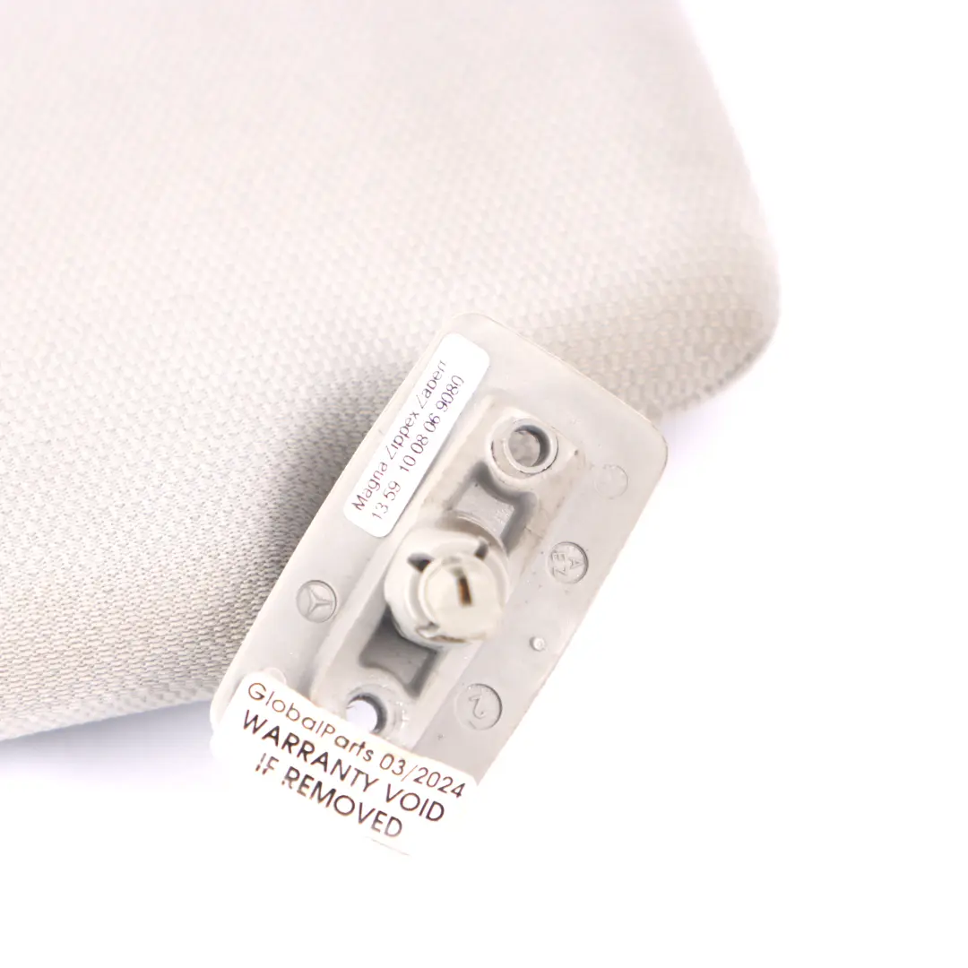 Parasol Derecho Panel Sunvisor Gris A2198101010 para Mercedes CLS C219 con número de pieza A2198100210 Mercedes CLS C219 Parasol Derecho Panel Sunvisor Gris A2198101010 - SKU A2198100210-1 - Número de pieza A2198100210