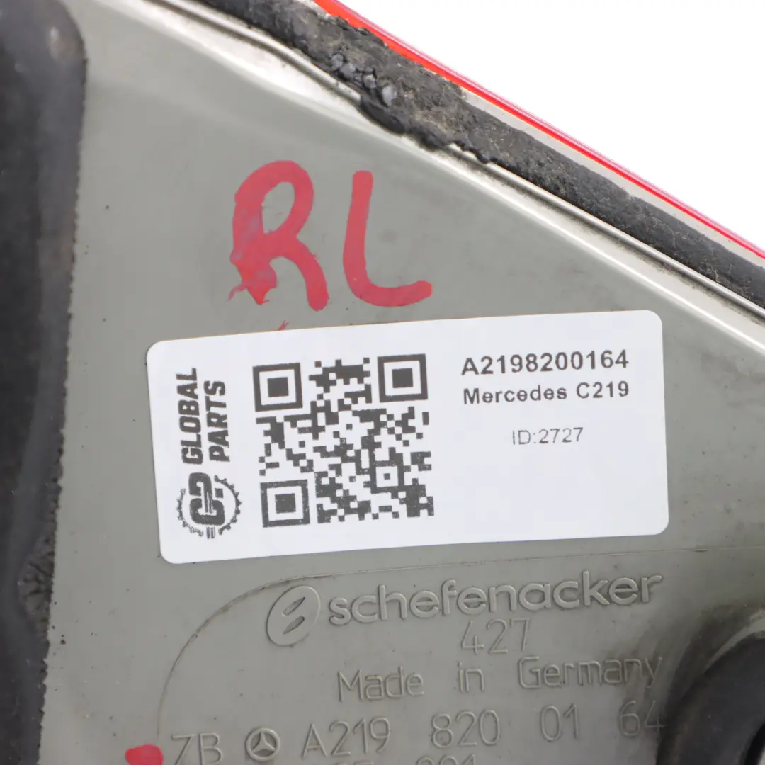 Rückleuchte links Rücklicht Rück licht Seitenwand für Mercedes CLS C219 mit Teilenummer A2198200164 Mercedes CLS C219 Rückleuchte links Rücklicht Rück licht Seitenwand - SKU A2198200164 - Teilenummer A2198200164