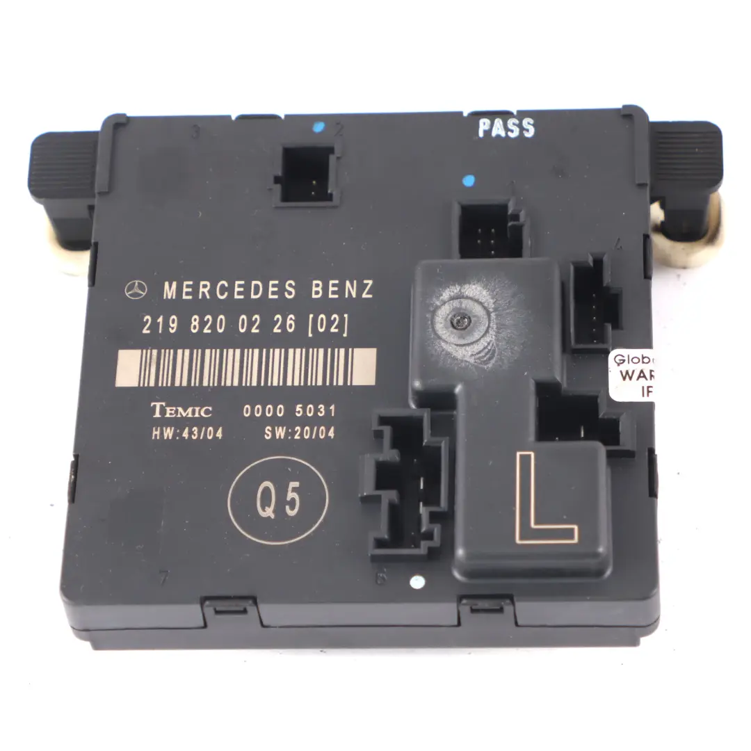  Door Module Mercedes C219 Rear Door Left N/S Control Module - SKU A2198200226 - Part number A2198200226
