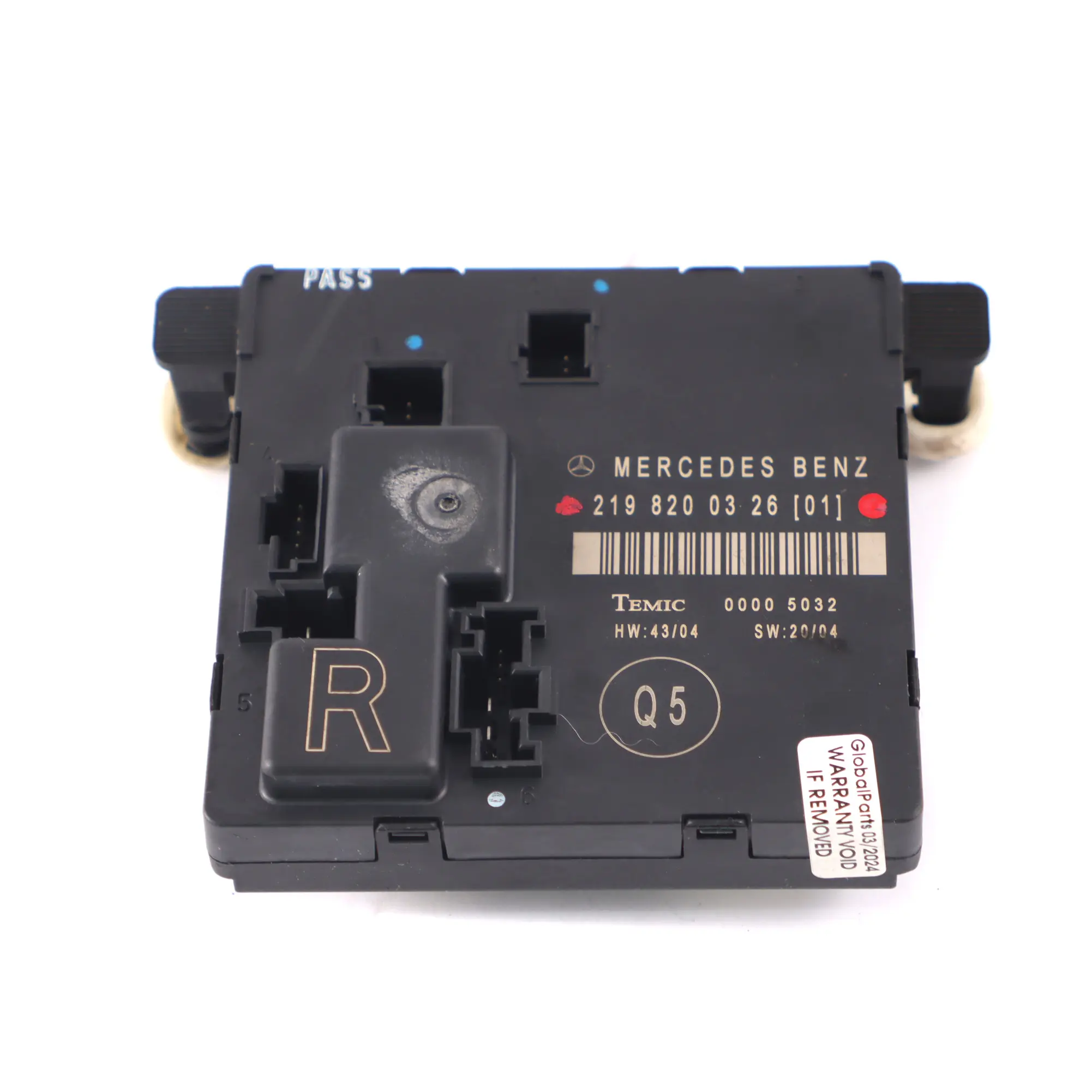 Módulo de puerta Mercedes C219 Puerta trasera derecha Módulo control A2198200326