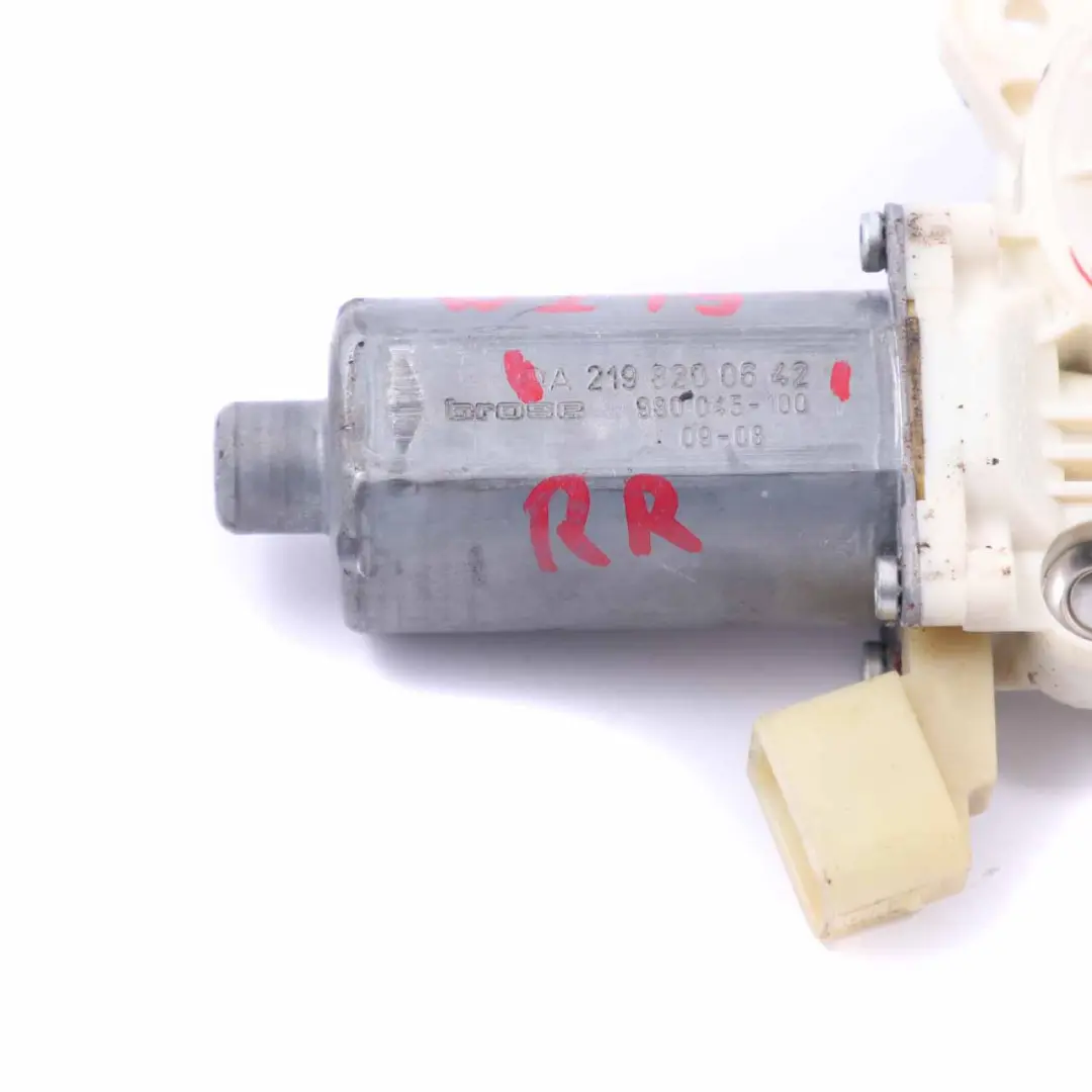 W219 Motor elevalunas puerta trasera derecha Unidad para Mercedes CLS con número de pieza A2198200642 Mercedes CLS W219 Motor elevalunas puerta trasera derecha Unidad - SKU A2198200642 - Número de pieza A2198200642