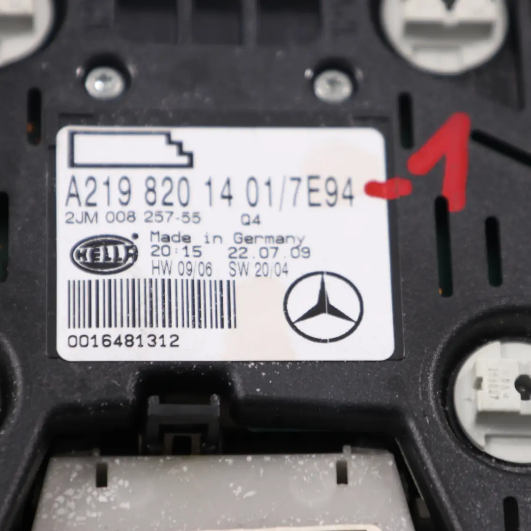 Mercedes CLS C219 Lampe lecture arrière Lampe toit intérieur gris - SKU A2198201401-1 - Numéro de pièce A2198201401