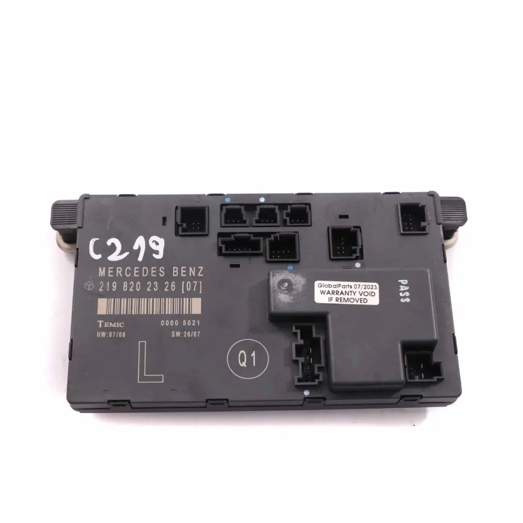 W219 Door Module Front Left N/S Control Unit Module Mercedes CLS - SKU A2198202326 - Part number A2198202326