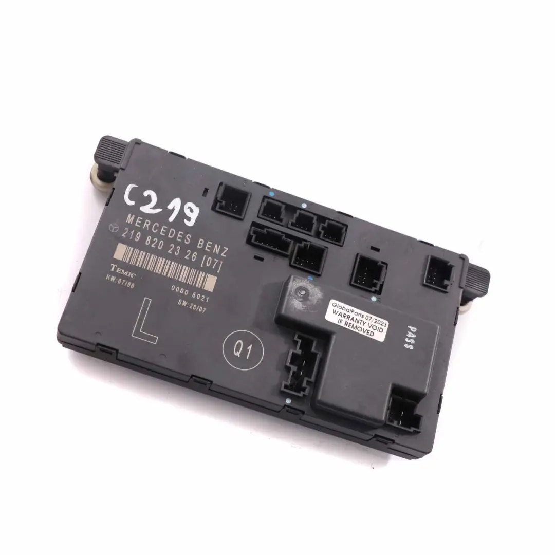 Mercedes CLS W219 Module porte avant gauche Module l'unité contrôle - SKU A2198202326 - Numéro de pièce A2198202326