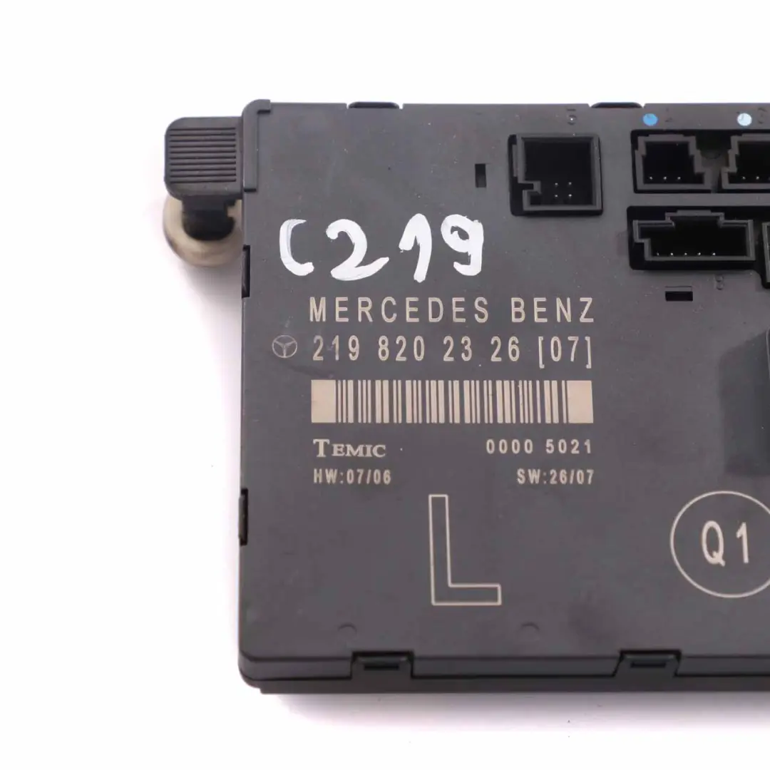W219 Door Module Front Left N/S Control Unit Module to Mercedes CLS with Part number A2198202326 Mercedes CLS W219 Door Module Front Left N/S Control Unit Module - SKU A2198202326 - Part number A2198202326