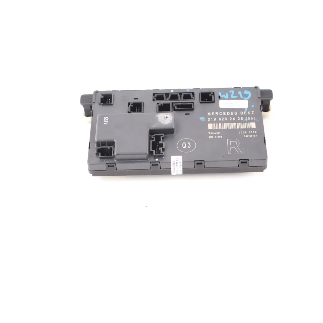 W219 Door Module Front Right O/S Control Unit to Mercedes CLS with Part number A2198202426 Mercedes CLS W219 Door Module Front Right O/S Control Unit - SKU A2198202426 - Part number A2198202426