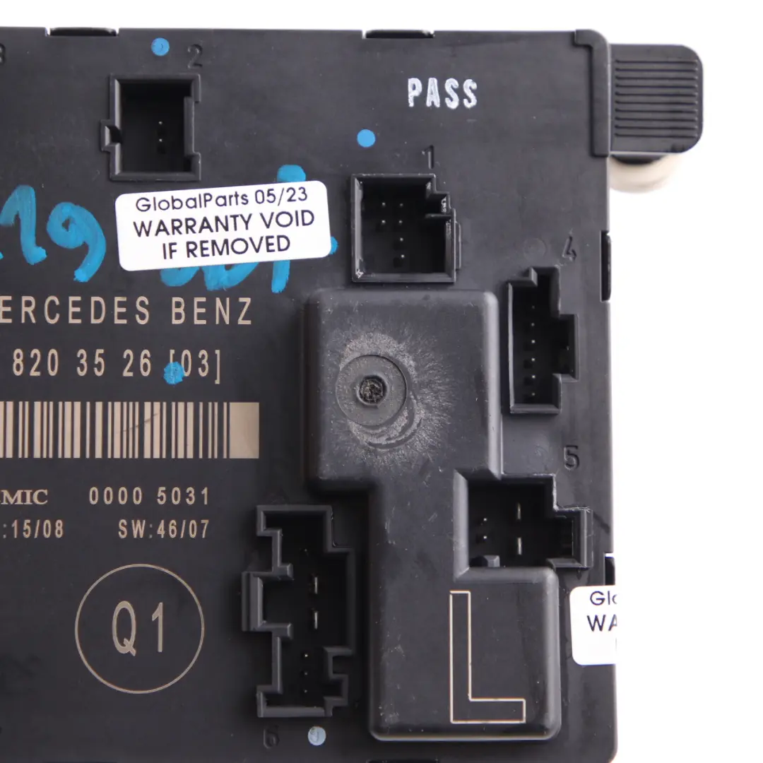 Mercedes CLS W219 Door Module Rear Left N/S Control Unit - SKU A2198203526 - Part number A2198203526