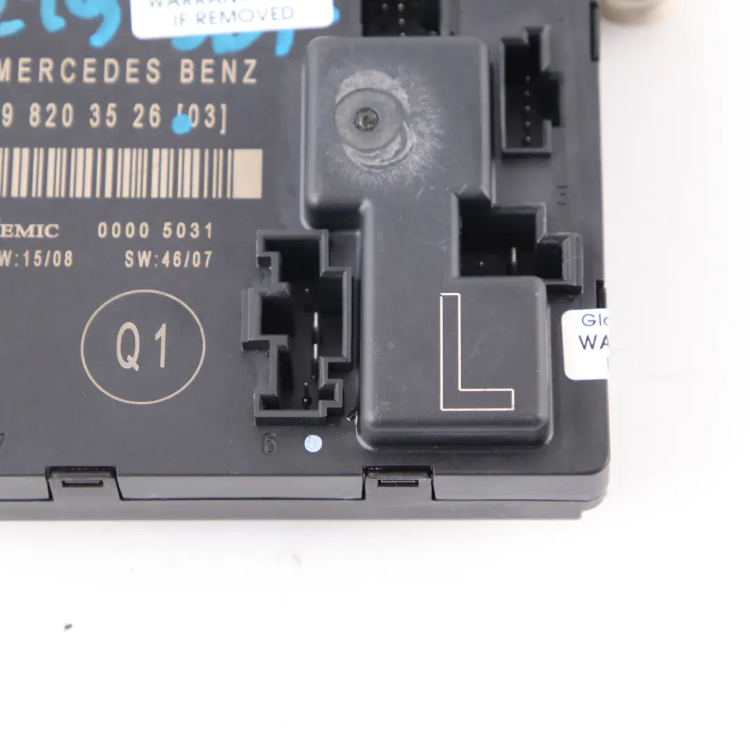 Mercedes CLS W219 Door Module Rear Left N/S Control Unit - SKU A2198203526 - Part number A2198203526