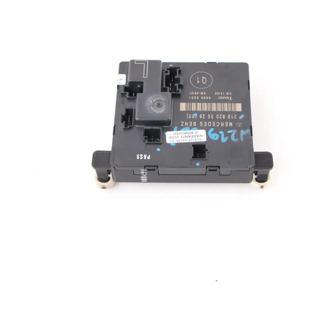 Mercedes CLS W219 Modulo porta Unità controllo posteriore sinistra - SKU A2198203526 - Numero di parte A2198203526