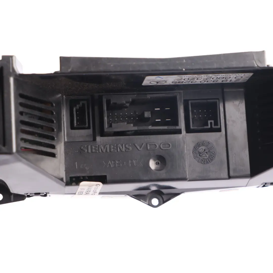 Mercedes C219 Air Conditioning Heater Blower Control Panel - SKU A2198303285 - Part number A2198303285