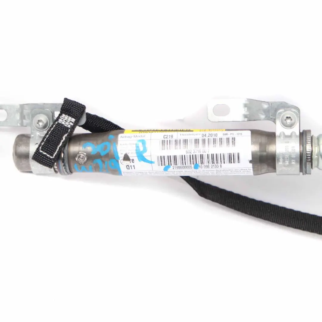 W219 Head Airbag Air Bag Roof Curtain Right O/S to Mercedes CLS with Part number A2198600005 Mercedes CLS W219 Head Airbag Air Bag Roof Curtain Right O/S - SKU A2198600005 - Part number A2198600005