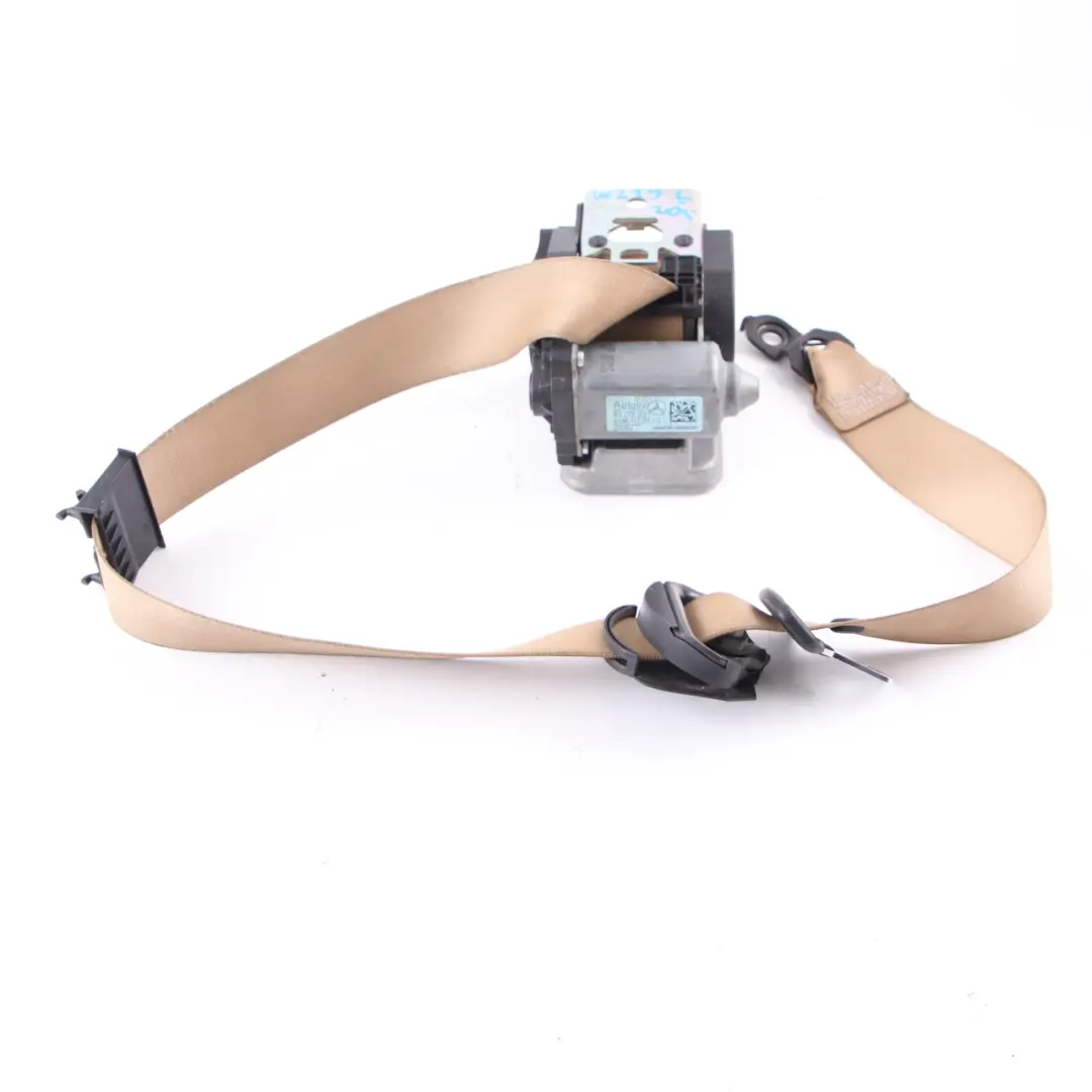 Mercedes W219 Seat Belt Safety Belt Front Left N/S Seatbelt Beige - SKU A2198600186 - Part number A2198600186