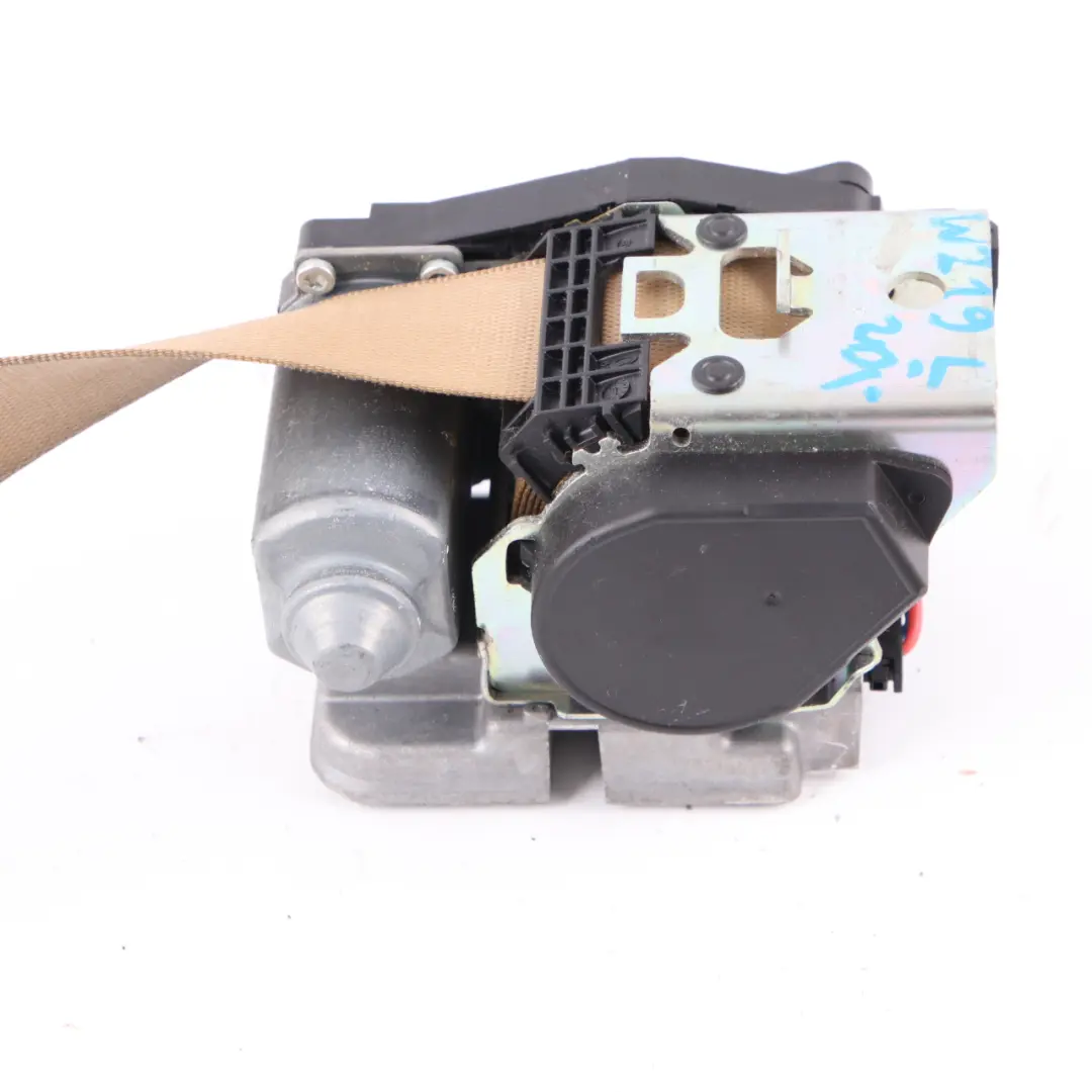 Mercedes W219 Seat Belt Safety Belt Front Left N/S Seatbelt Beige - SKU A2198600186 - Part number A2198600186