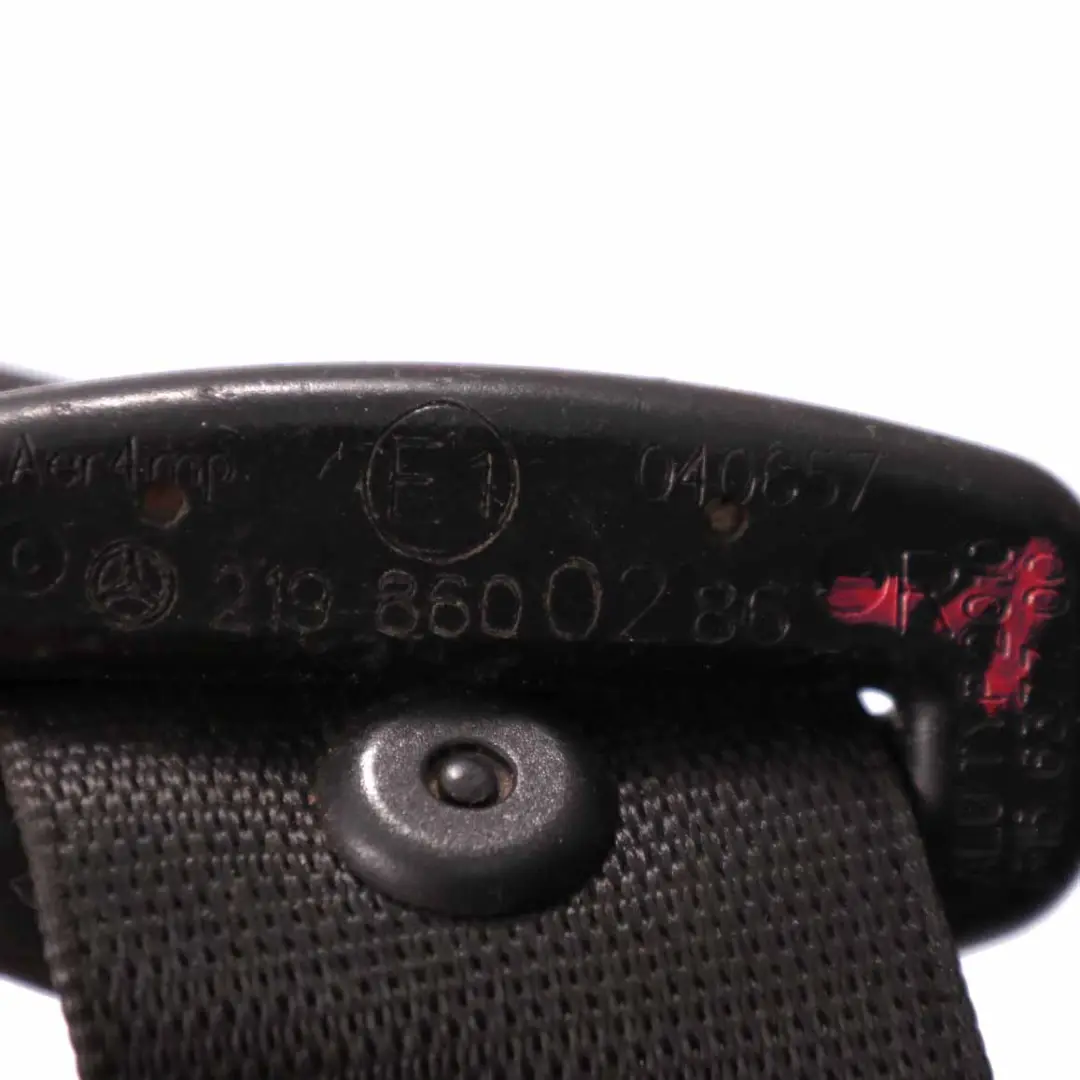 W219 Seat Belt Safety Belt Front Right O/S Seatbelt Black Mercedes - SKU A2198600286-1 - Part number A2198600286