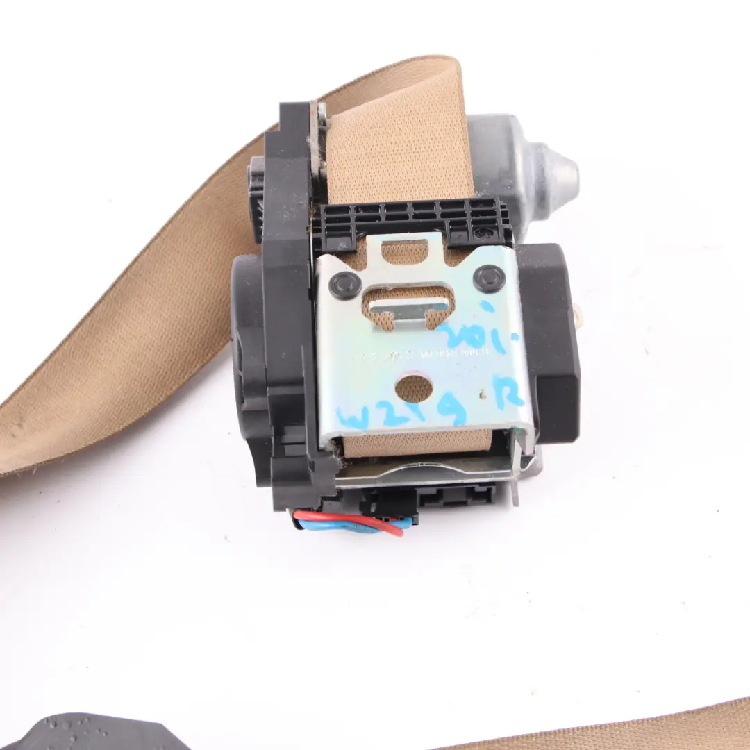 Mercedes W219 Seat Belt Safety Belt Front Right O/S Seatbelt Beige - SKU A2198600286 - Part number A2198600286
