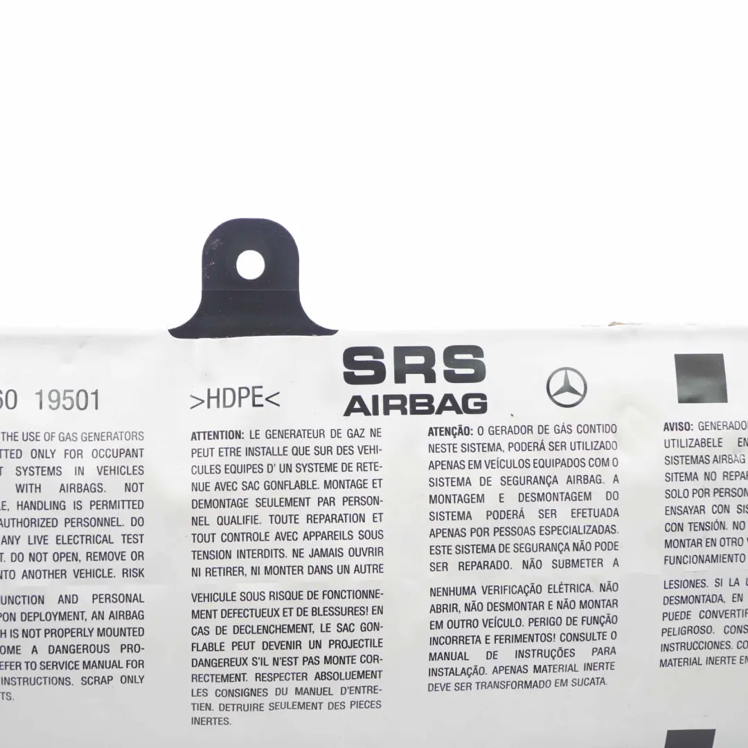 Mercedes CLS C219 Dashboard Airbag Passenger Side Front Air Bag Unit - SKU rhd-A2198600502 - Part number A2198600502