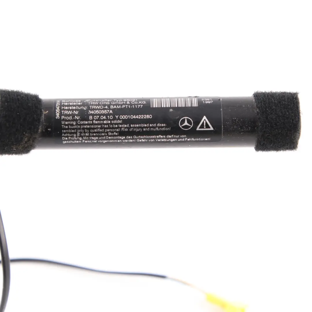 W219 Seat Belt Buckle Tensioner Front Left N/S to Mercedes CLS with Part number A2198600769 Mercedes CLS W219 Seat Belt Buckle Tensioner Front Left N/S - SKU A2198600769 - Part number A2198600769