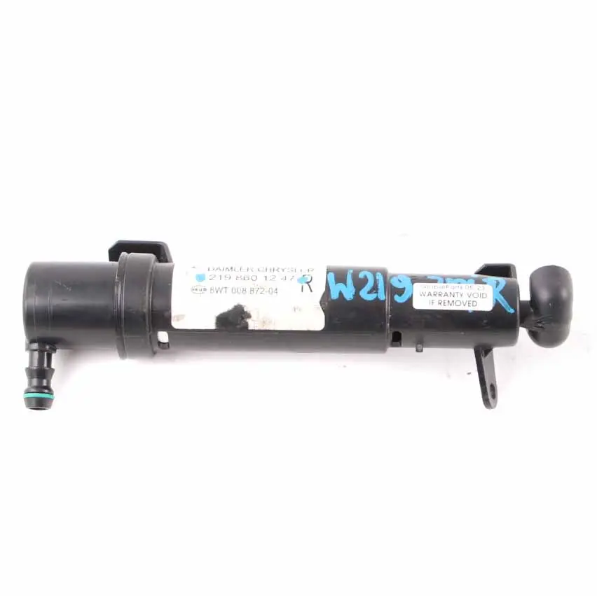 W219 Headlamp Washer Jet Headlight Spray Nozzle Right O/S to Mercedes with Part number A2198601247 Mercedes W219 Headlamp Washer Jet Headlight Spray Nozzle Right O/S - SKU A2198601247 - Part number A2198601247