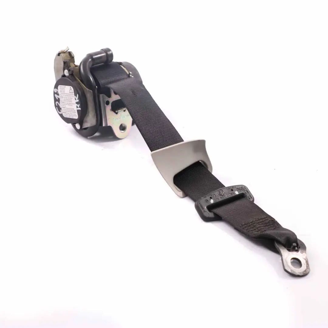 W219 Cintura di sicurezza posteriore destra Nero per Mercedes CLS con numero di parte A2198602085 Mercedes CLS W219 Cintura di sicurezza posteriore destra Nero - SKU A2198602085 - Numero di parte A2198602085